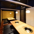 《2～8名様向け個室》長時間のご宴会にも使い勝手抜群の掘りごたつ個室。少人数から中規模のご宴会におすすめです。