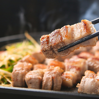 自慢の国産豚を使った、サムギョプサルがおすすめです！