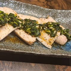 鶏胸肉の特製ニラソース