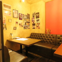 人気のソファー席は8名様までお使い頂けます。