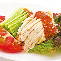 蒸し鶏の四川ゴマソース
