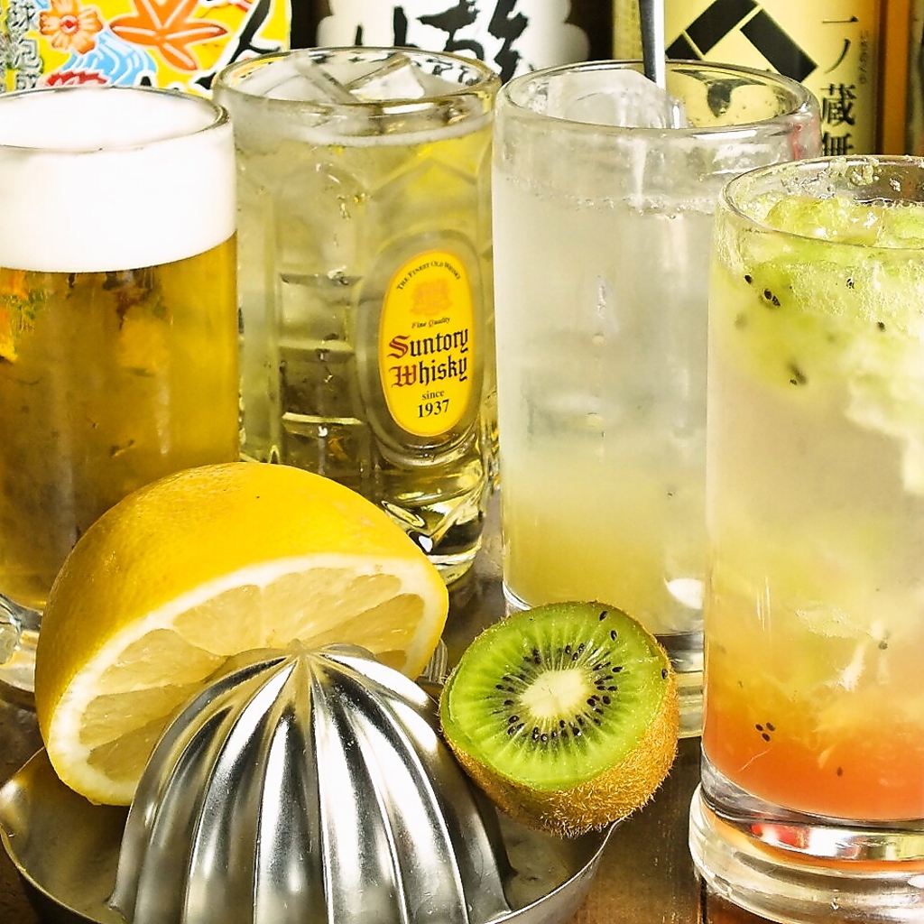 生ビール&生搾りサワー&日本酒&銘柄焼酎など100種飲み放題