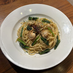 【期間限定】ホタテと小松菜のペペロンチーノ