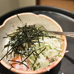 ネギ塩温玉豆腐