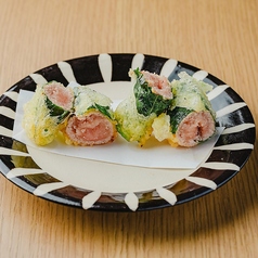 明太子のレア天麩羅