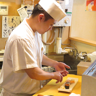 注文されてから握る鮨。必食です