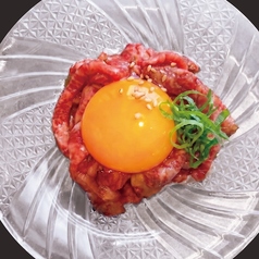 レアステーキユッケ風