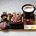 料理メニュー写真&nbsp;黒毛和牛の赤身肉ステーキ膳