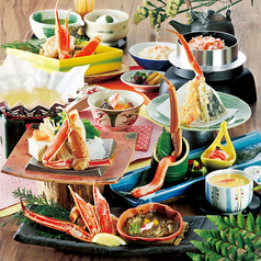 彩り豊かなかに会席【輝光】熱々のかにすき小鍋、焼かにとかにみそ焼など贅沢10品◆9900円(税込)の写真