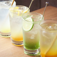 自家製シロップのレモンサワー