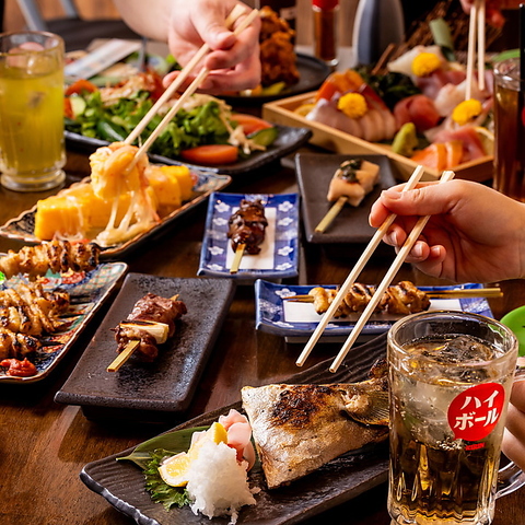美味しい炭火焼き鳥と厳選日本酒が自慢