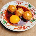 料理メニュー写真 月見つくね