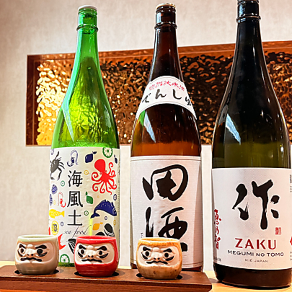 15種類以上の拘りの日本酒をご用意