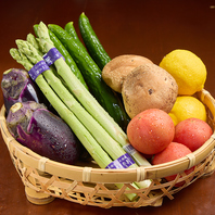 季節ごとの旬の野菜にもこだわって提供◎