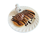 カラオケ女子必見☆たっぷりチョコソースのパンケーキ♪