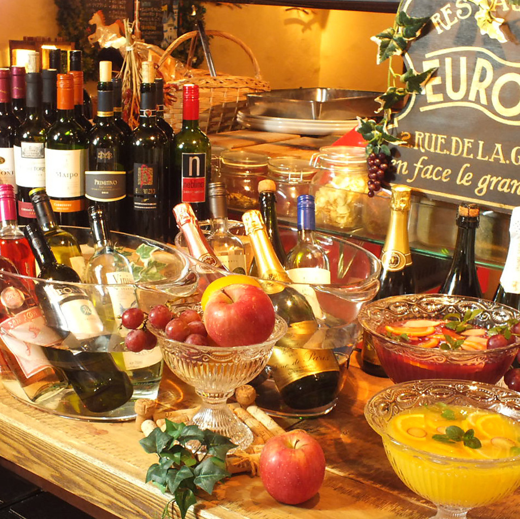 もちろんワインも種類豊富にご用意◎赤・白・スパークリングワインございます！