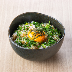 にらしょうゆの卵かけご飯