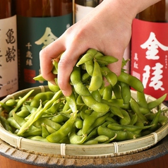 枝豆のつかみ取り