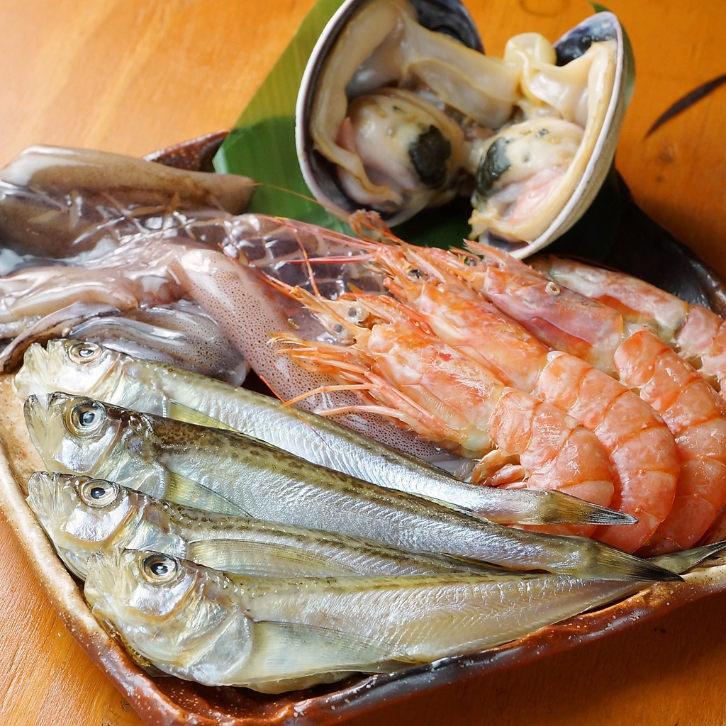 豊丸名物！海鮮浜焼きはコースでも愉しめます♪※写真は一例