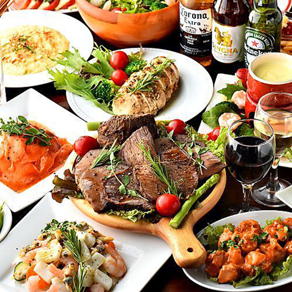 ◆宴会にオススメ！ローストビーフ付き飲み放題コース◆ 【3H飲み放題付】