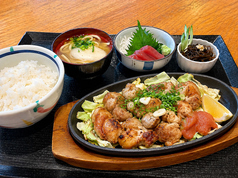 鶏モモにんにく定食
