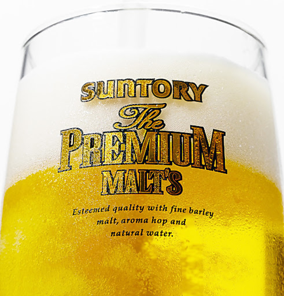 当店は樽生達人認定店、宴会コースの生ビールはプレミアムモルツをご用意してます