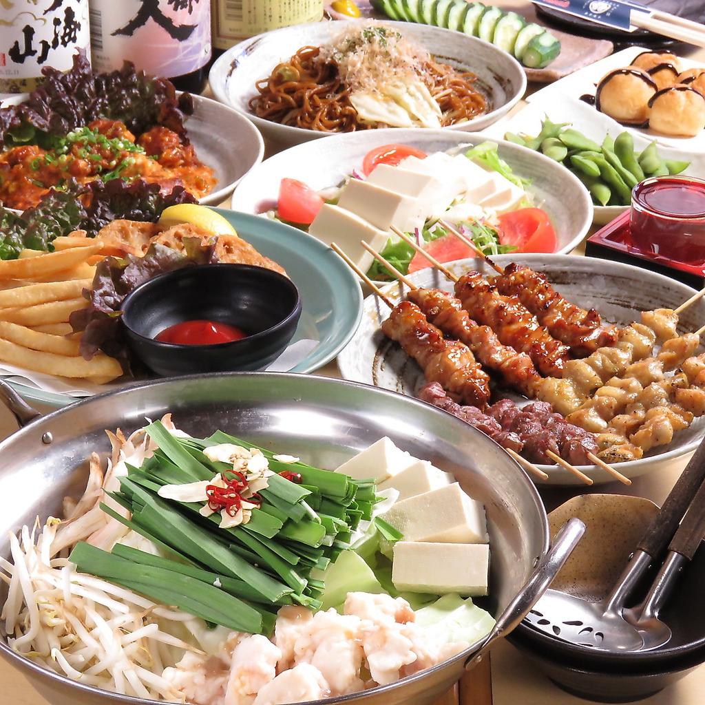 山長自慢のもつ鍋込コース♪自慢の焼き鳥と共に♪※写真はイメージ