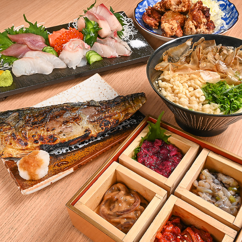 新鮮な海鮮料理や、お酒にぴったりな自慢のアテを種類豊富にご用意しました！