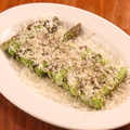 料理メニュー写真&nbsp;アスパラの炭火焼　チーズまみれ