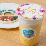 わんちゃんをプリントしたドリンク＆クッキーで思い出に