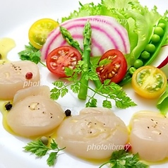 ホタテのカプレーゼ/チーズフォンデュ