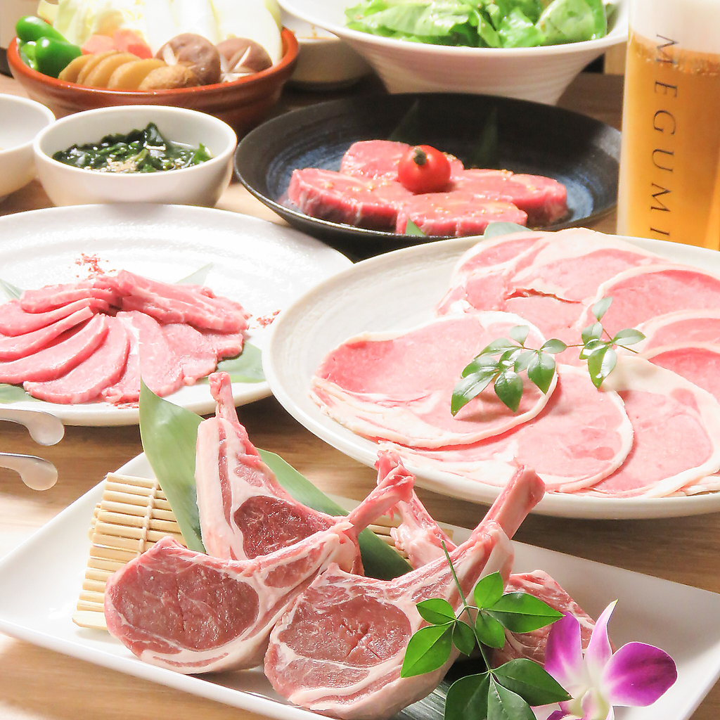 MEGUMIオリジナルラム肉コース全9品90分飲み放題付6000円(税込)！