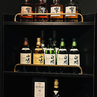 ウイスキーやワインをはじめと豊富なお酒をご用意。