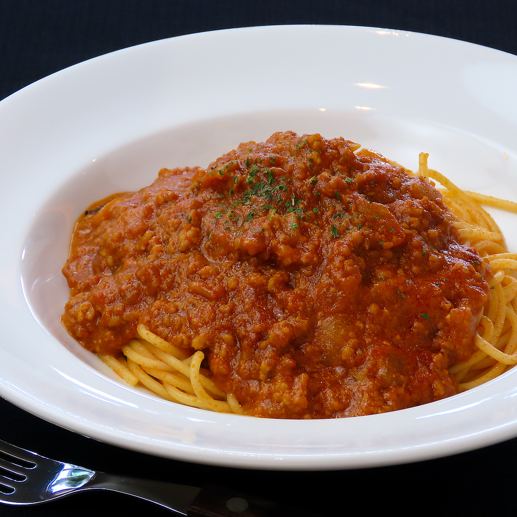 マテラ豚を使ったポーク100%のミートパスタです。