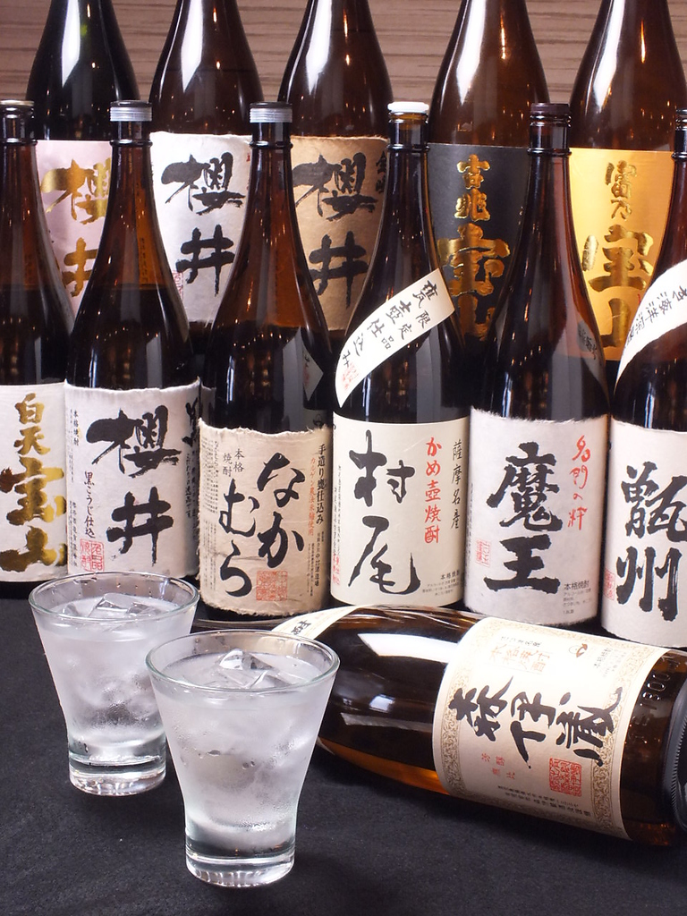 焼酎も銘柄がズラリと並んでいます！普段呑まない焼酎も楽しめます♪