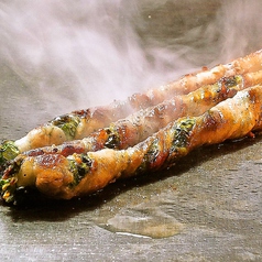 菜の花の豚肉巻