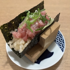 本物！ねぎとろ手巻き