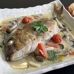 天然鯛とシジミ和のアクアパッツア