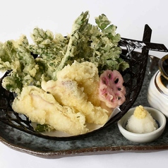 ブリと春菊の天ぷら