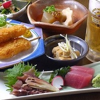 この質で大満足！晩酌セット1720円（平日のみ）