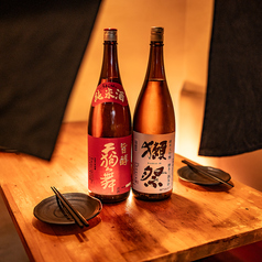 海鮮や創作料理に合った焼酎や日本酒を取り揃えました