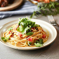 料理メニュー写真&nbsp;スペアリブとパクチーのパスタ