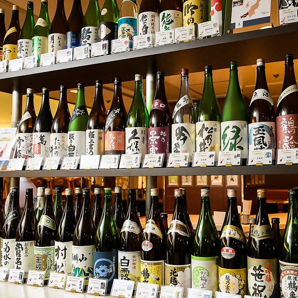 新潟の地酒も豊富にご用意しているので、県外のお客様にもおすすめです