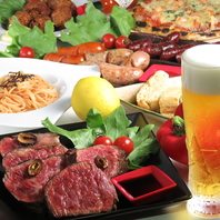 ビアガーデンはお料理も充実しております♪