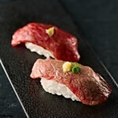 黒毛和牛肉寿司(2貫）