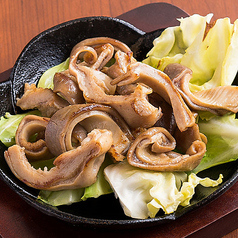 一夜干しホルモンの鉄板焼