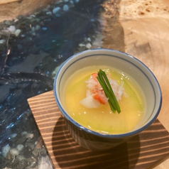 蛤と山菜の茶碗蒸し