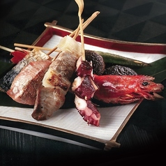 鮮魚と野菜串7本盛合せ