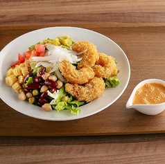 ポップコーンシュリンプ-ミックスビーンズ-