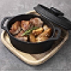 ラムランプと皮つきポテトのガーリック焼き